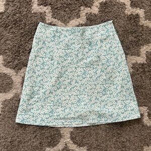 Princess Polly Blue floral mini skirt Size 2